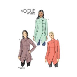 99212 VOGUE LINED ASYMMETRICAL SEAMED JACKET PATTERN 6-14  or 14-22 choice NEW
